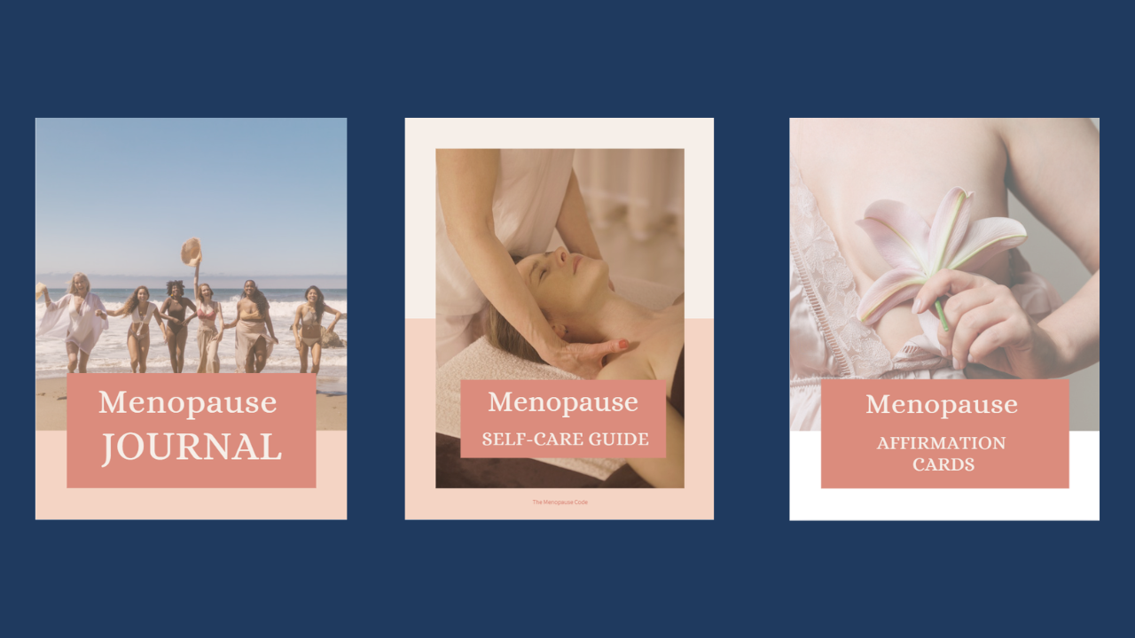 Menopause Journal, Self-Care Guide & Affirmation Cards