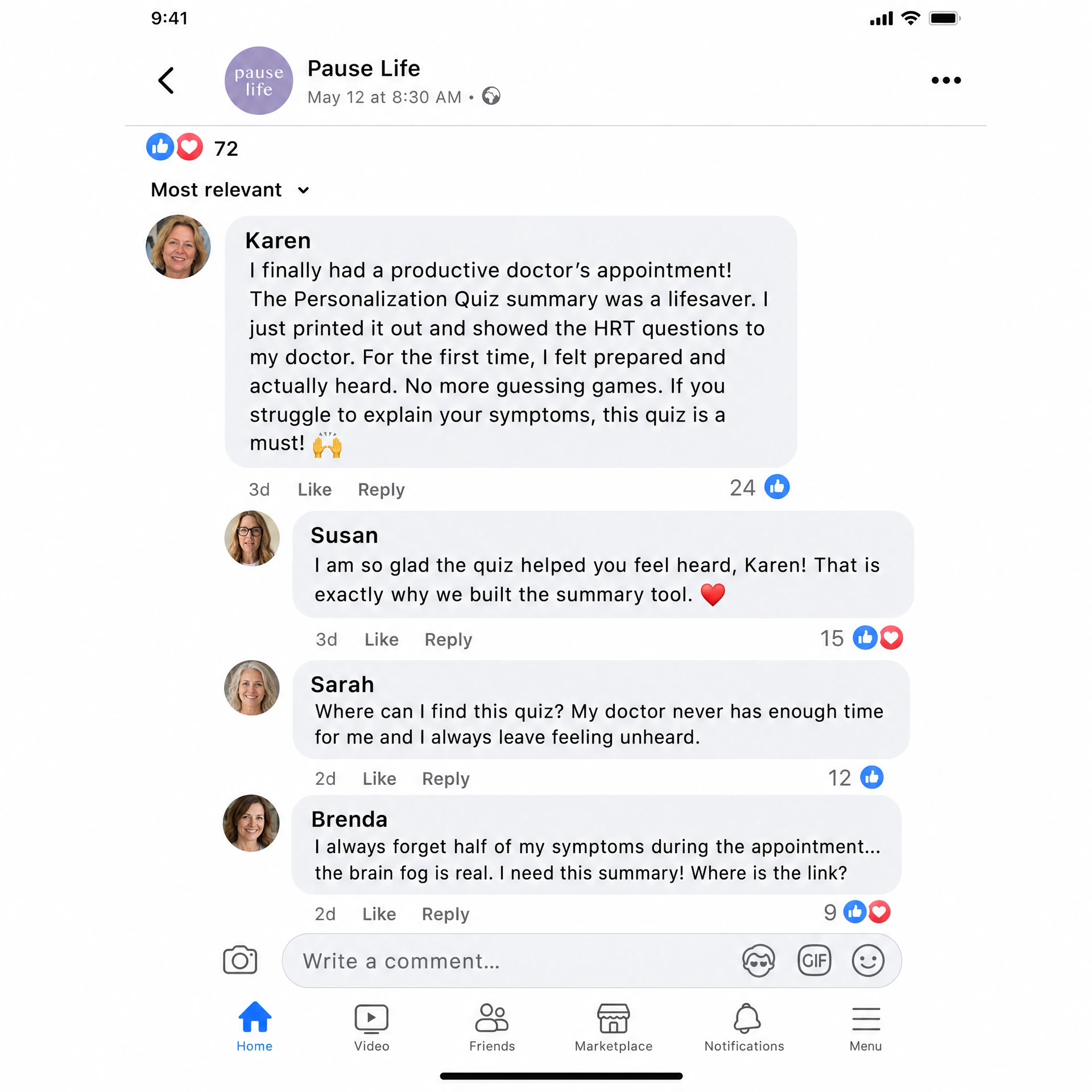Karen sharing her experience