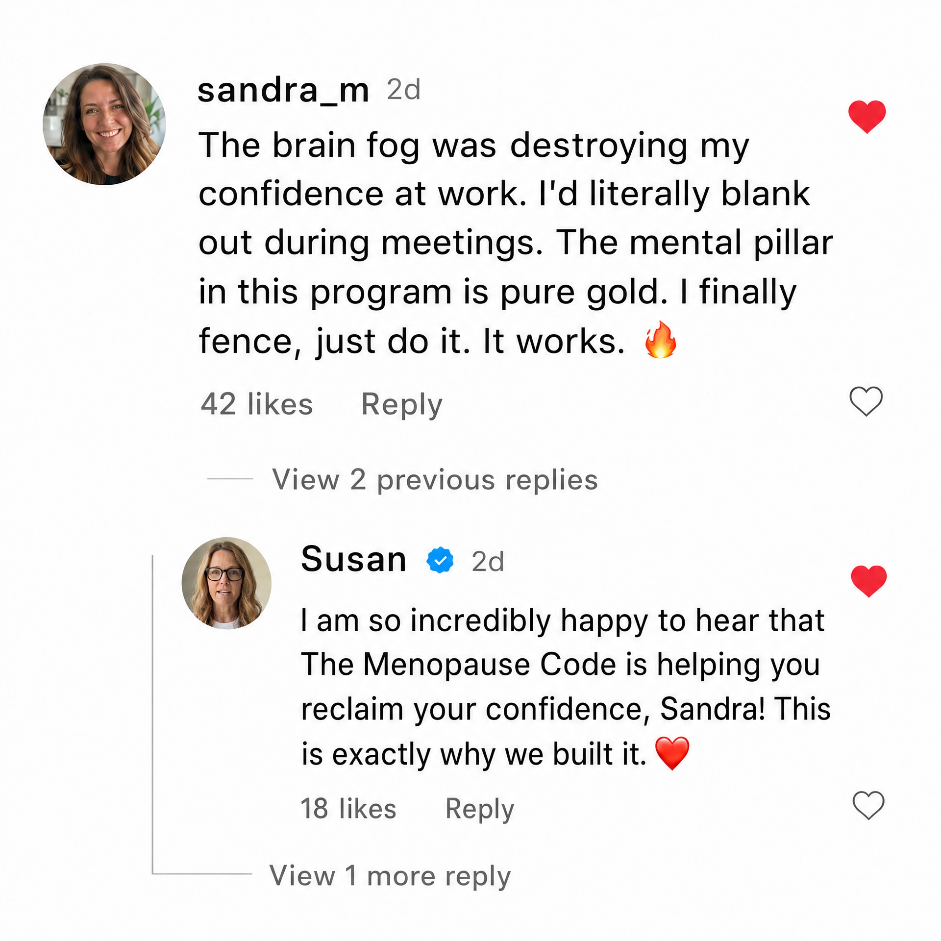 Sandra's experience with the mental pillar of The Menopause Code